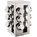 Porta Condimentos Temperos 12 potes Vidro Aço Inox Giratório Qualidade