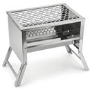 Churrasqueira Inox Portátil Carvão Grelha Grill Varanda Camping Pesca